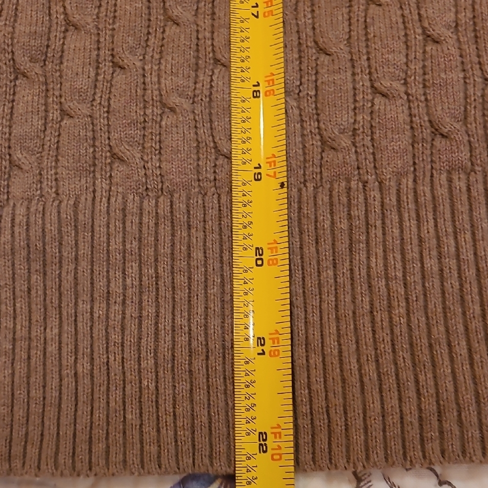 GAP Taupe Cable Knit 3/4 Sleeve Sweater - Picture 7 of 8